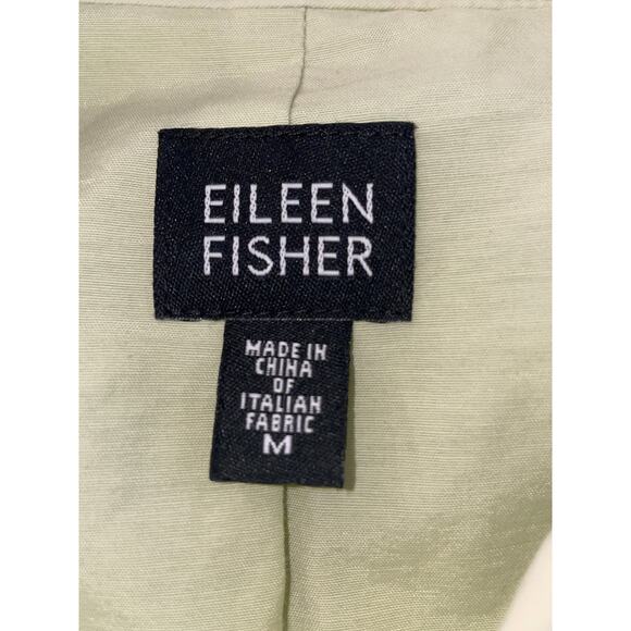 EILEEN FISHER Cotton Twill Coat in a Soft Green - Size M - Unique Duster Coat - Picture 5 of 11